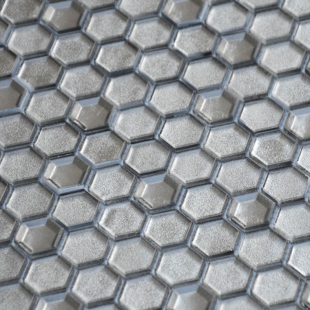 Мозаика Caramelle Mosaic Argento grani hexagon 13x23x6 Мозаика Caramelle Mosaic Argento grani hexagon 13x23x6