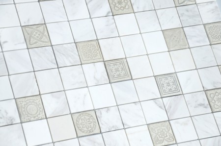 Мозаика Caramelle Mosaic Art Dolomiti bianco MAT 48x48x8 Мозаика Caramelle Mosaic Art Dolomiti bianco MAT 48x48x8