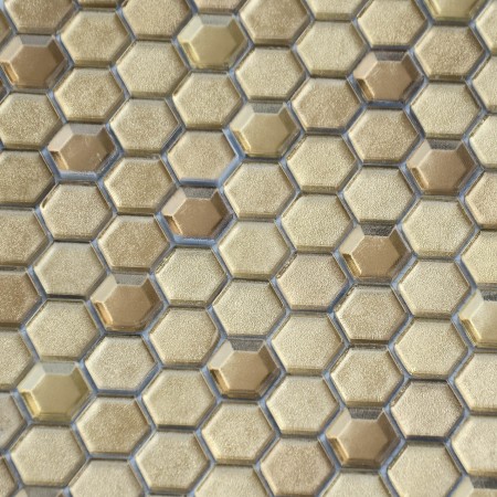 Мозаика Caramelle Mosaic Aureo grani hexagon 13x23x6 Мозаика Caramelle Mosaic Aureo grani hexagon 13x23x6