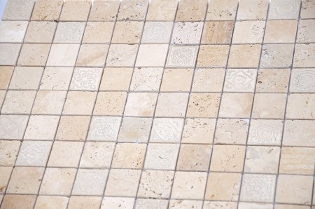Мозаика Caramelle Mosaic Art Travertino Beige MAT 48x48x8 Мозаика Caramelle Mosaic Art Travertino Beige MAT 48x48x8
