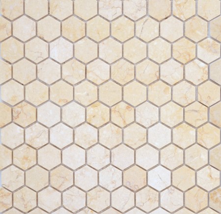  Caramelle Mosaic Botticino MAT hex 18x30x6
