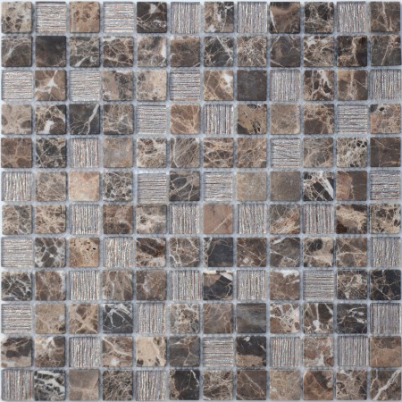  Caramelle Mosaic Coffee Jute 23x23x4 . 00-00003272