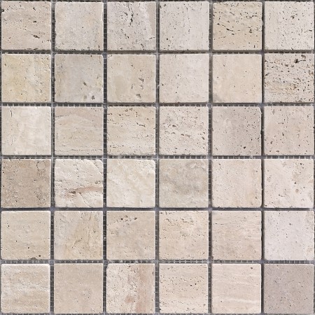 ������� Caramelle Mosaic Travertino Beige MAT 48x48x7 ���. 00-00003782